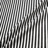 Black & White Bold Striped Linen