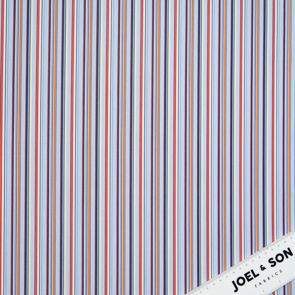 Multi & Blue Striped Pure Cotton Shirting