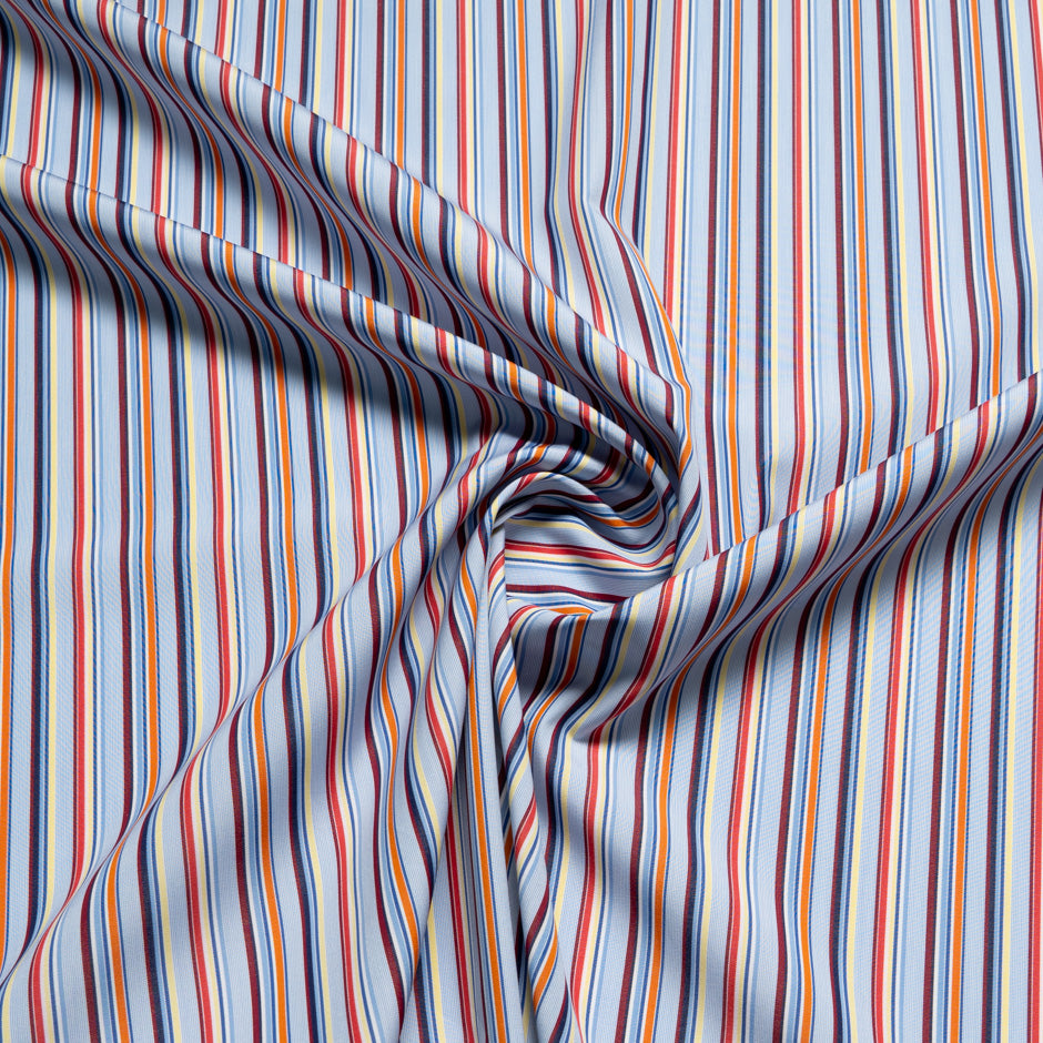 Multi & Blue Striped Pure Cotton Shirting