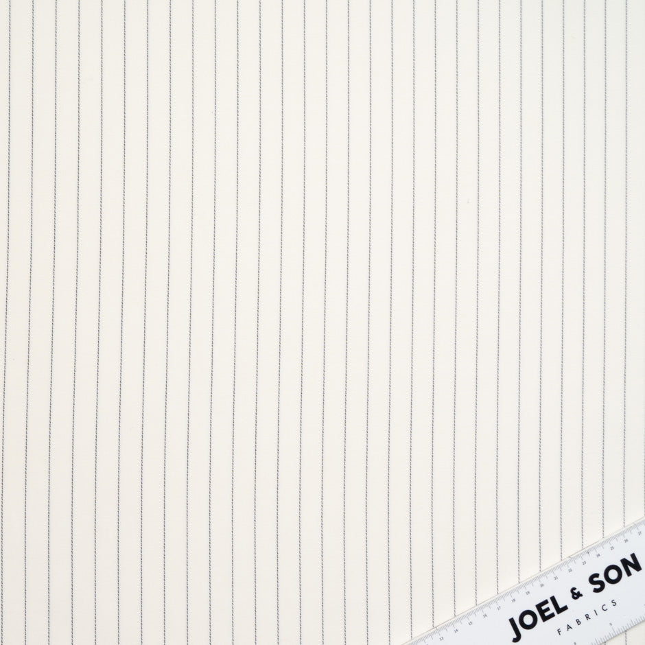 Black Striped Ivory Wool