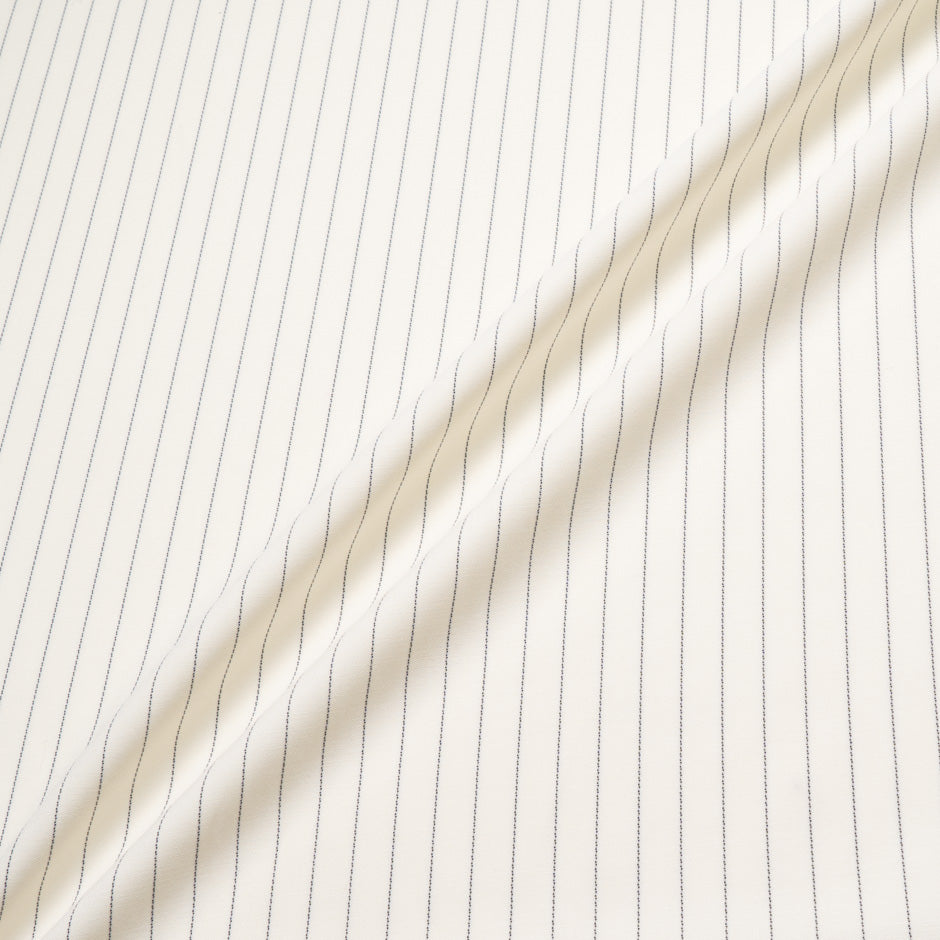 Black Striped Ivory Wool