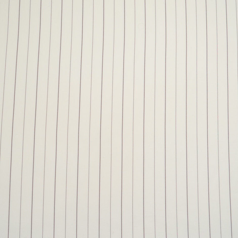 Black Striped Ivory Wool Jacquard