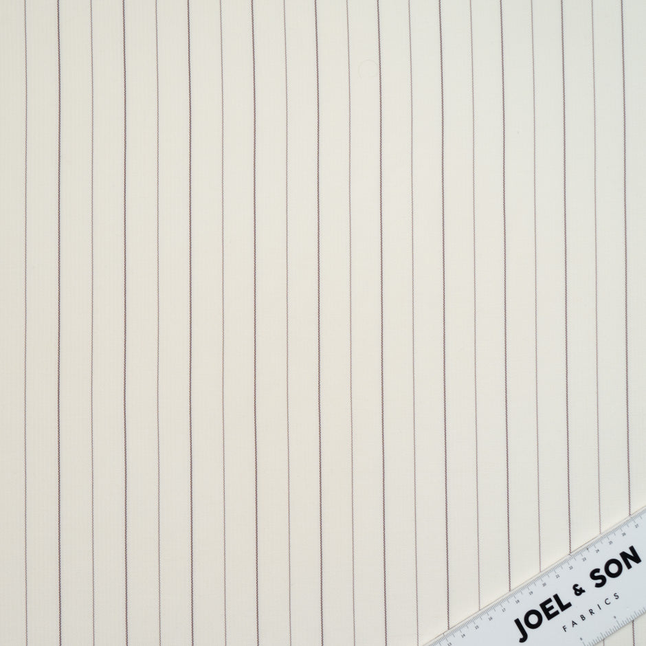 Black Striped Ivory Wool Jacquard