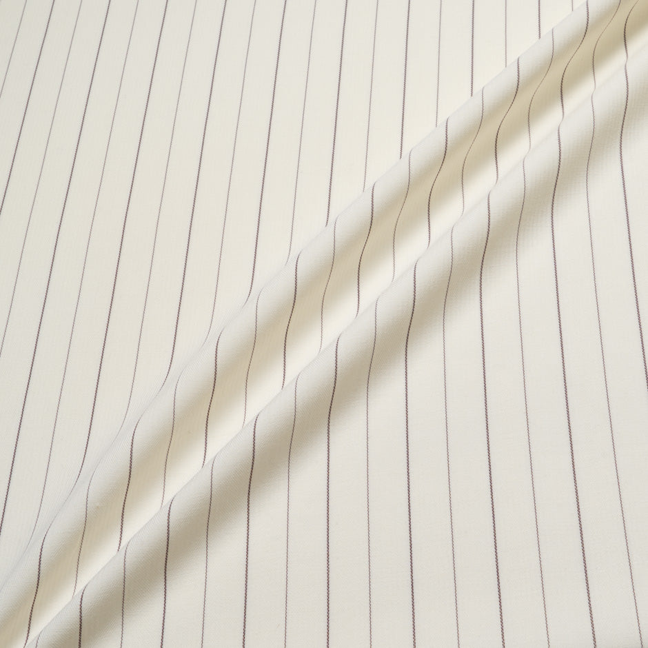 Black Striped Ivory Wool Jacquard