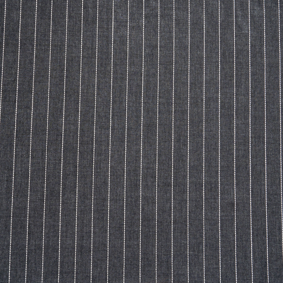 Dark Grey Lightweight Pinstriped Pure Wool