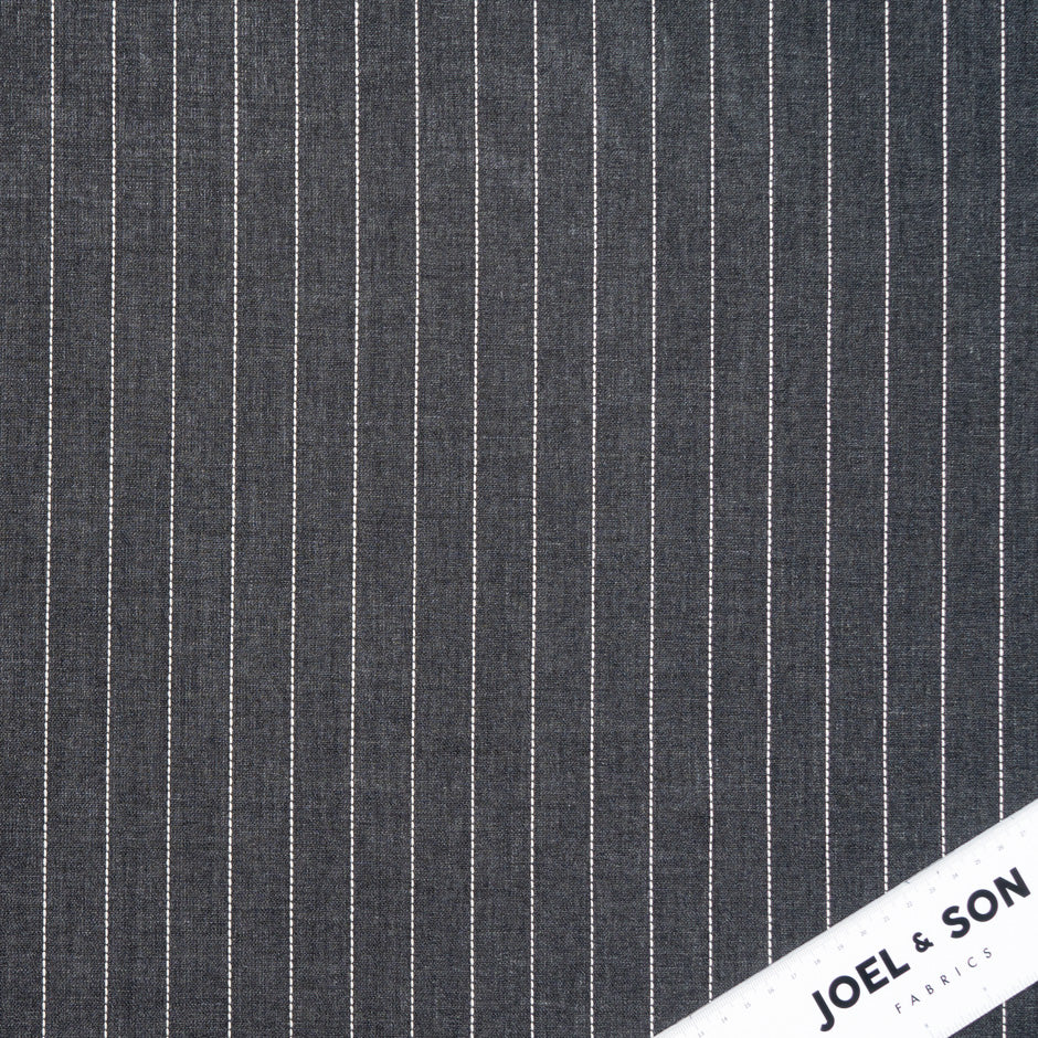 Dark Grey Lightweight Pinstriped Pure Wool