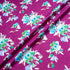 Multi Floral & Lace Printed Magenta Cotton