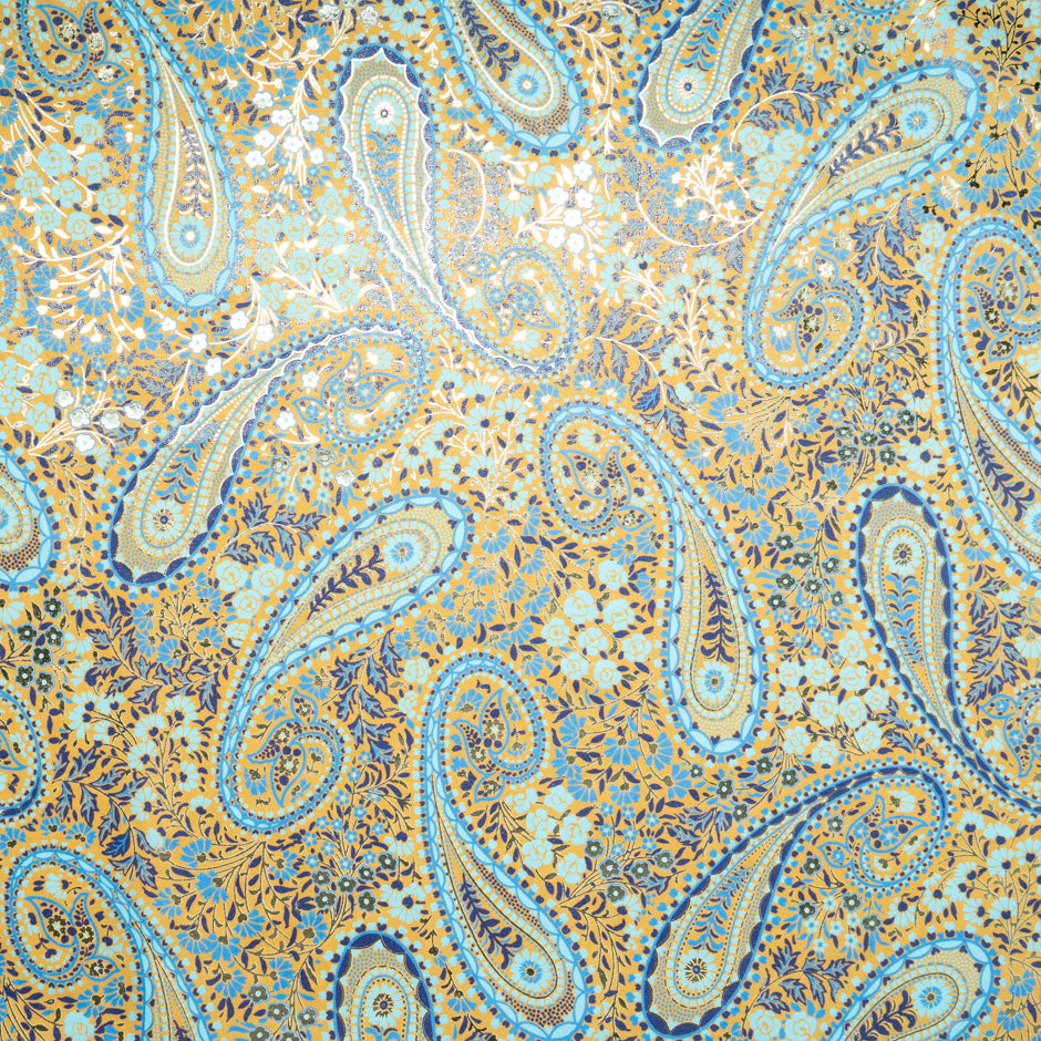 Blue Floral & Paisley Vision Printed Luxury Cotton