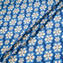 Two-Tone Blue & Yellow Geometric Floral Silk Twill