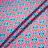 Blue, Red & Pink Geometric Floral Silk Twill