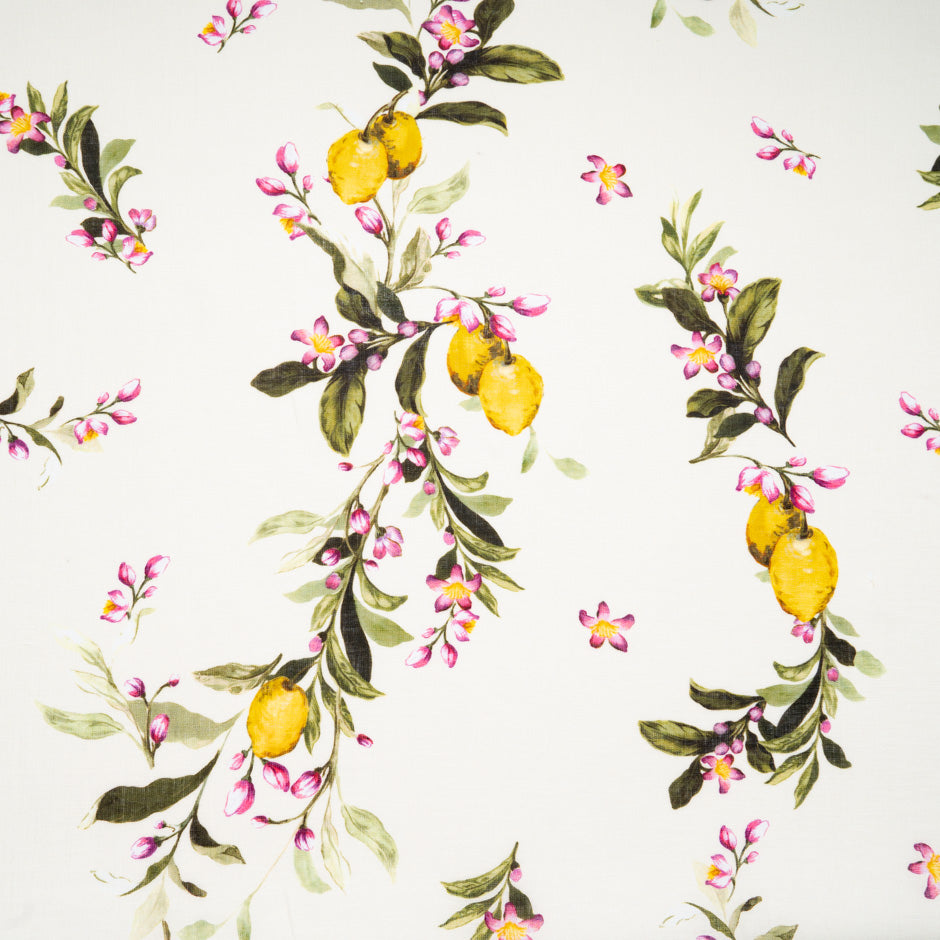 Lemon Tree Printed Ivory Linen