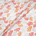 Orange 'Coral' Printed White Silk Jacquard