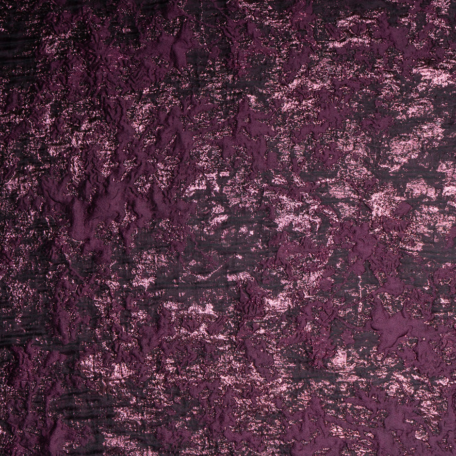 Grenache Metallic Silk Blend Cloqué