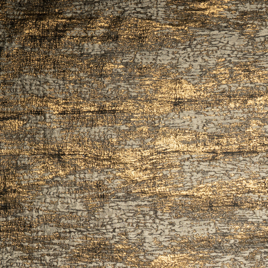 Caramel Metallic Silk Blend Cloqué