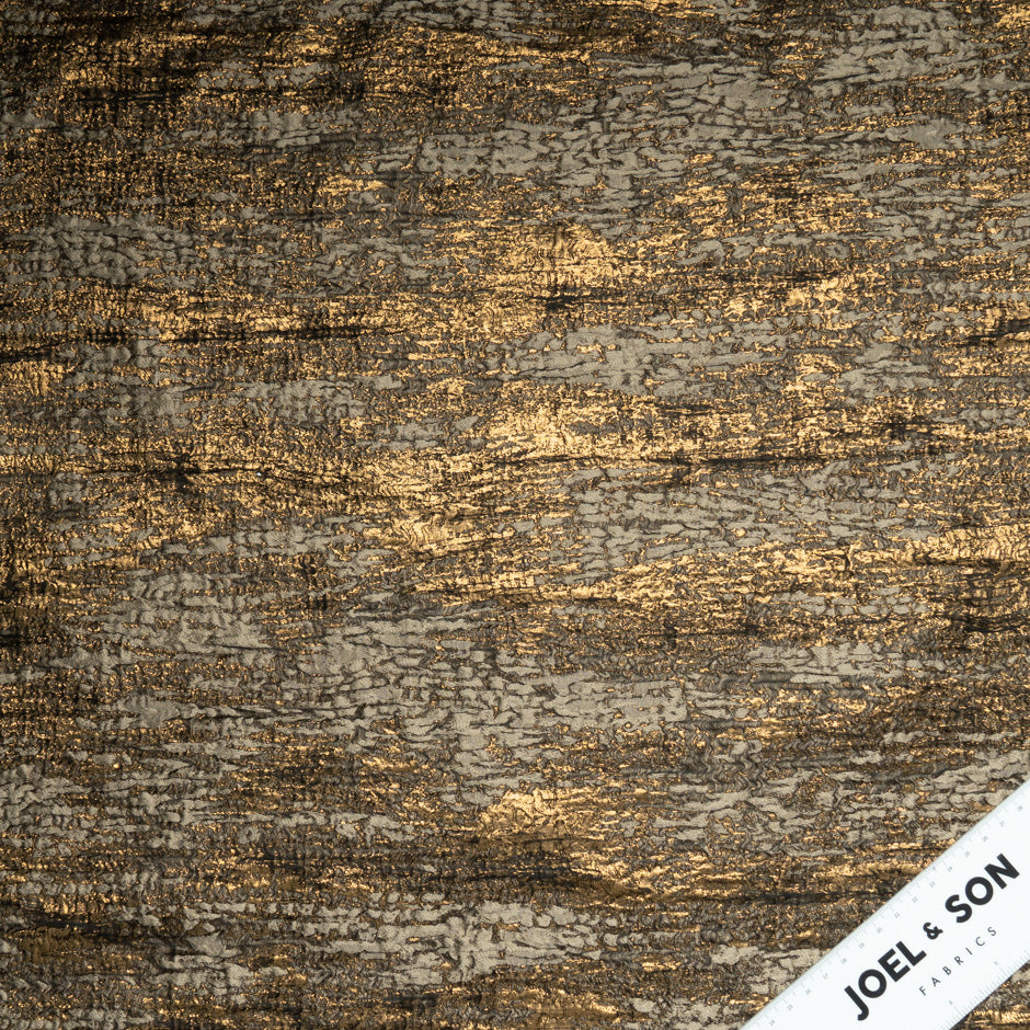 Caramel Metallic Silk Blend Cloqué