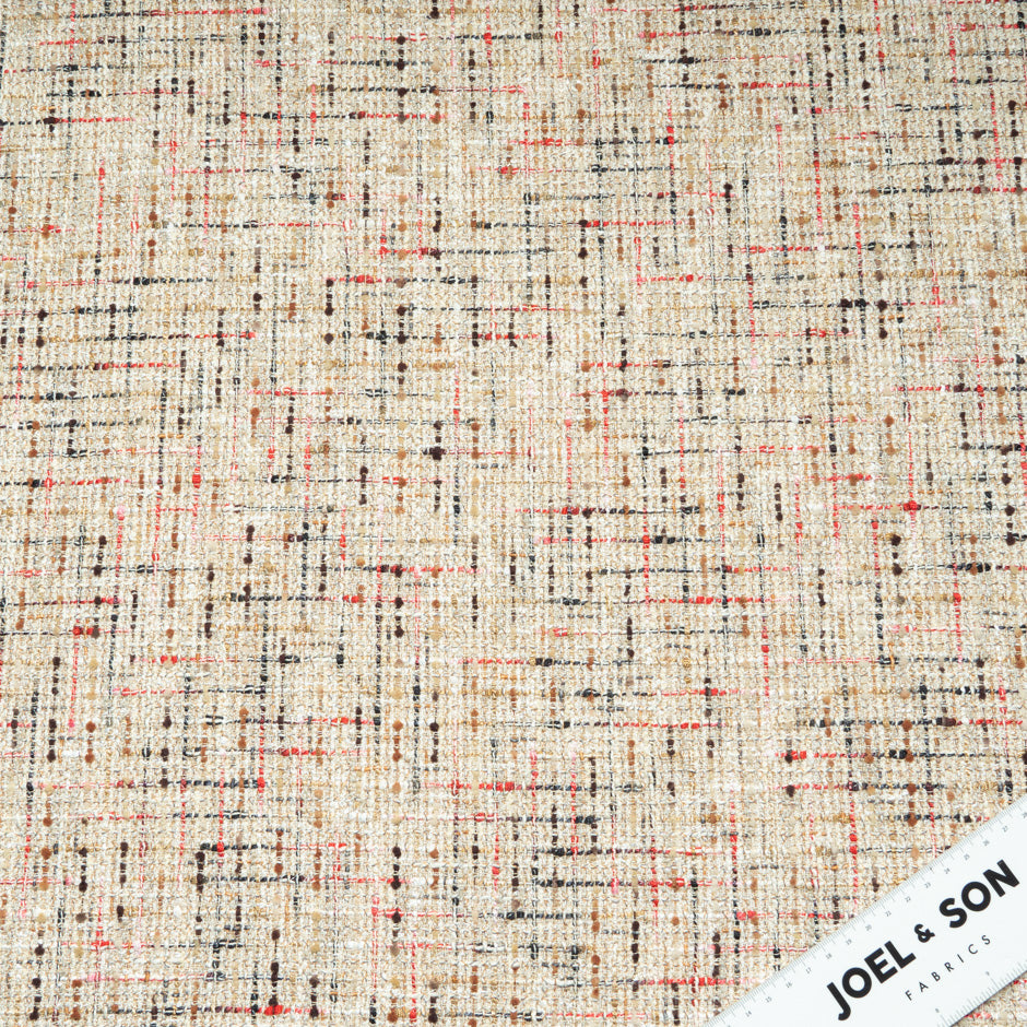 Multi-Coloured Threaded Cotton Blend Bouclé