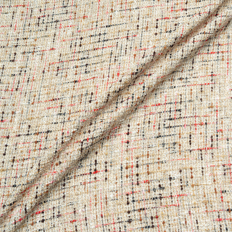 Multi-Coloured Threaded Cotton Blend Bouclé