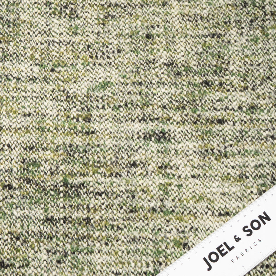 Green & Ivory Wool & Mohair Blended Knit