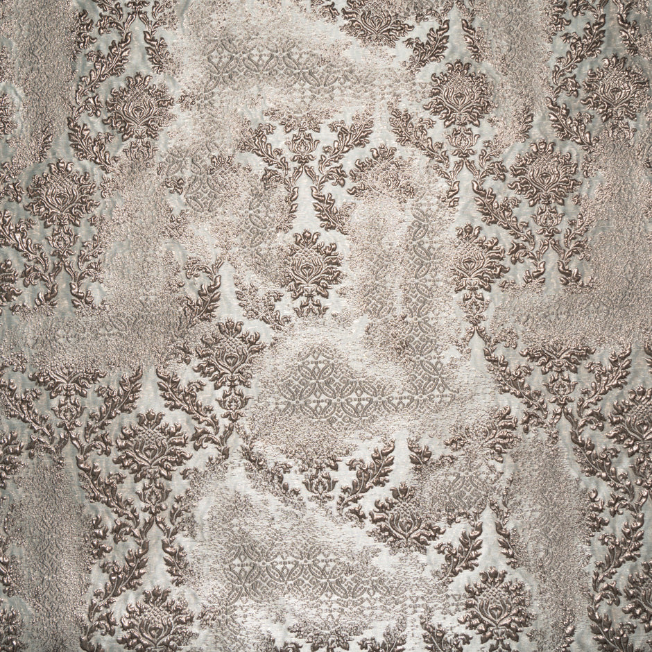 Metallic Brown Patterned Cloqué