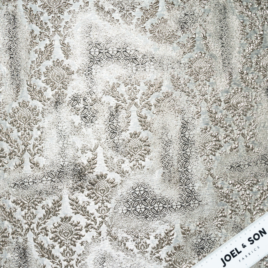 Dark Gold Patterned Cloqué