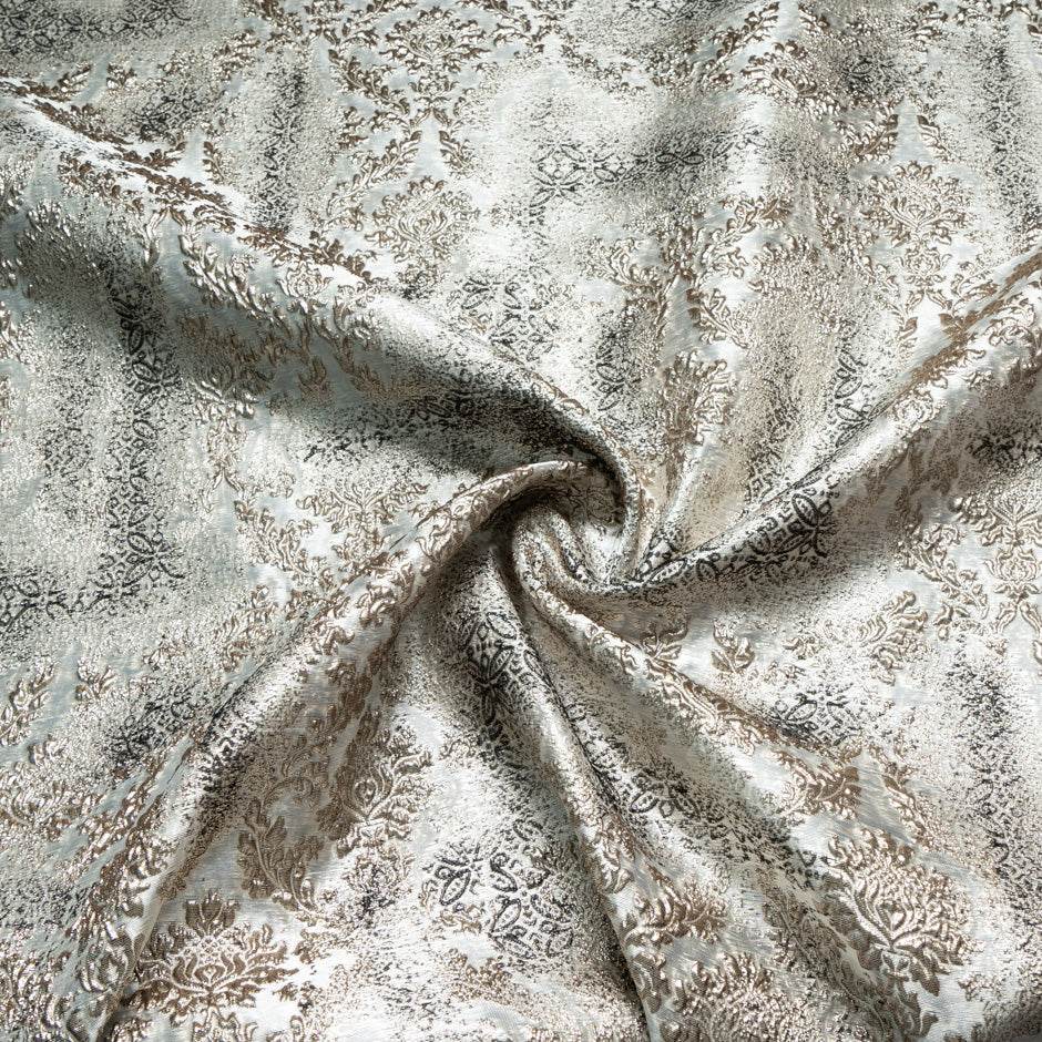 Dark Gold Patterned Cloqué