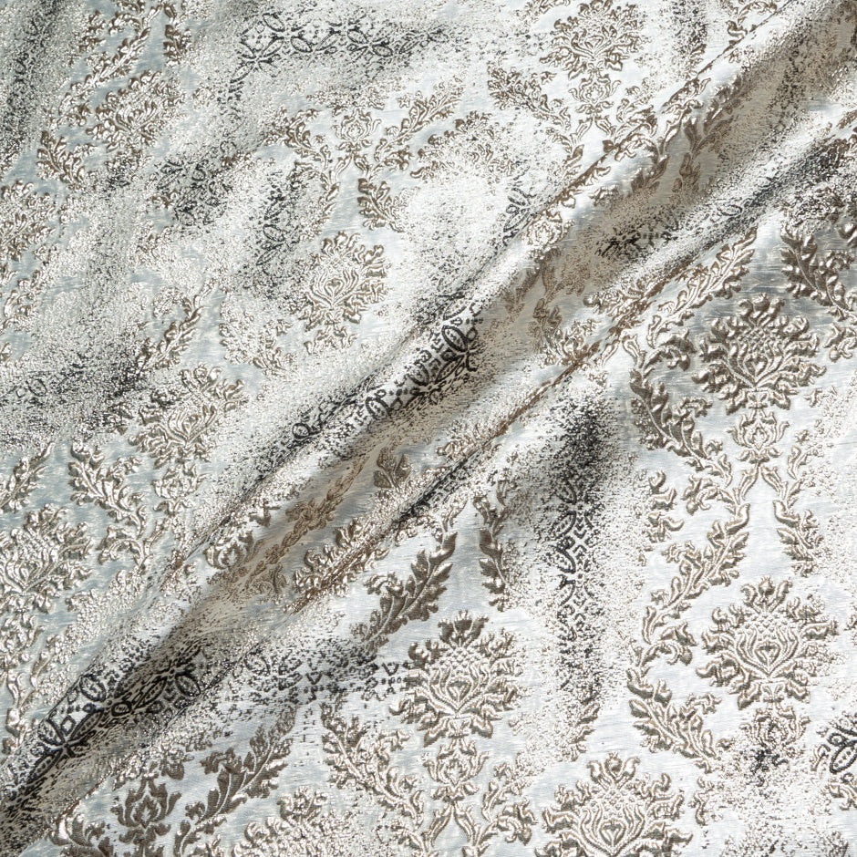 Dark Gold Patterned Cloqué