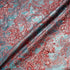 Blue & Red Abstract Paisley Metallic Cloqué