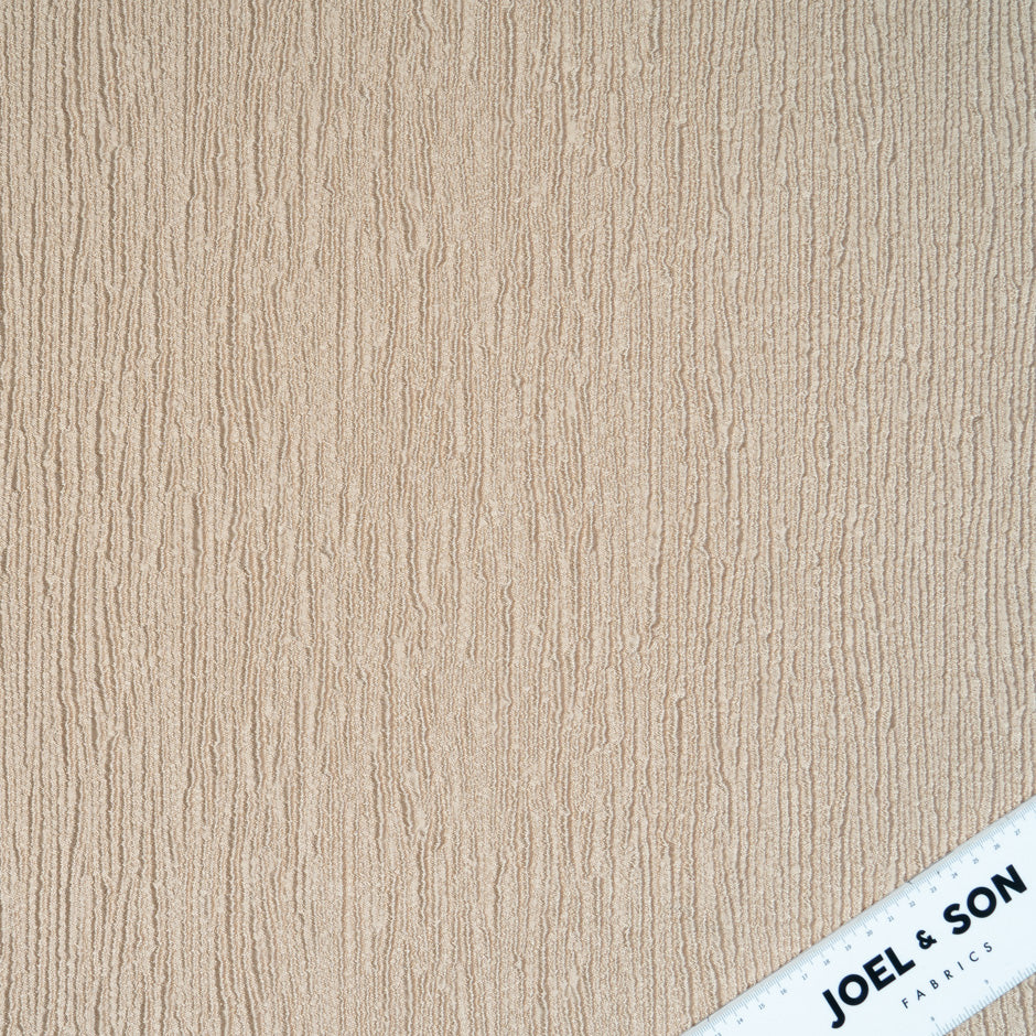 Champagne Crinkled Metallic Cloqué