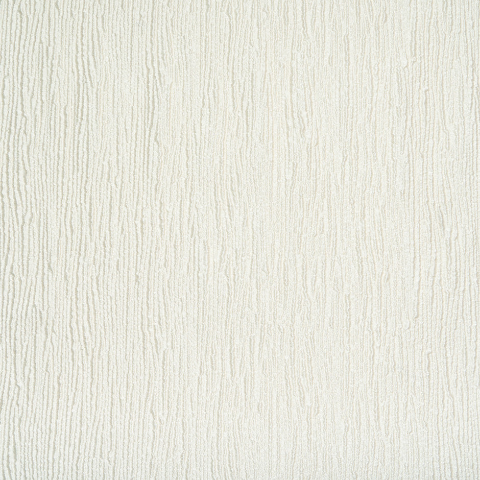 Ivory Microfibre Crinkled Metallic Cloqué
