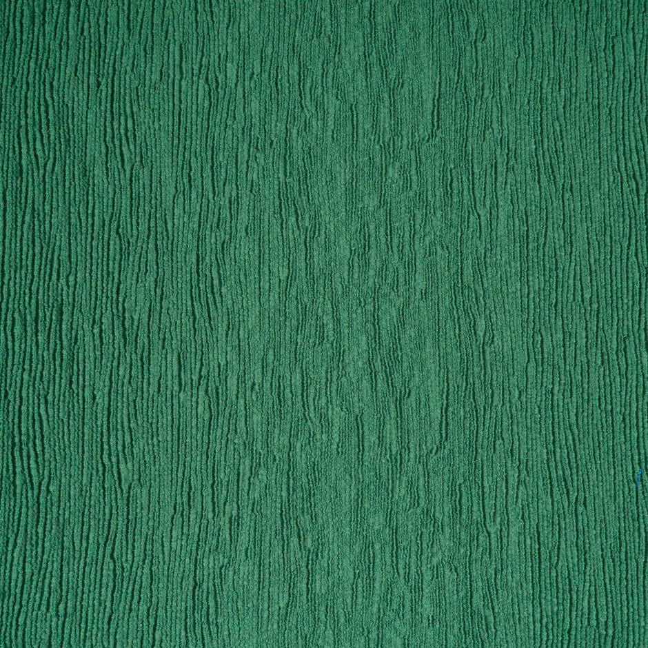 Emerald Crinkled Metallic Cloqué