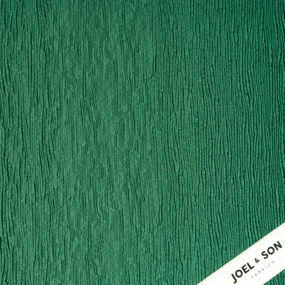 Emerald Crinkled Metallic Cloqué