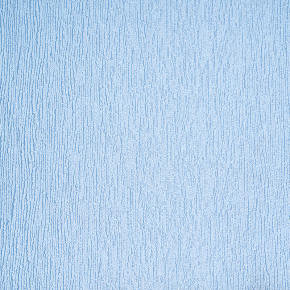 Baby Blue Crinkled Metallic Cloqué