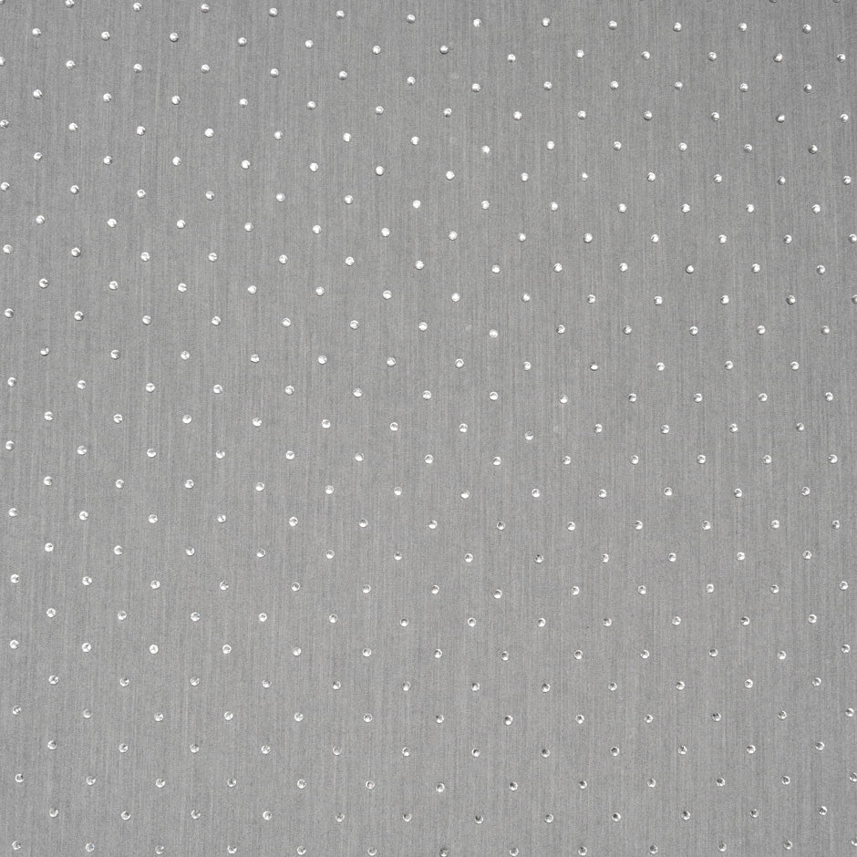 Clear Stoned Soft Grey Cotton Stretch Chambray