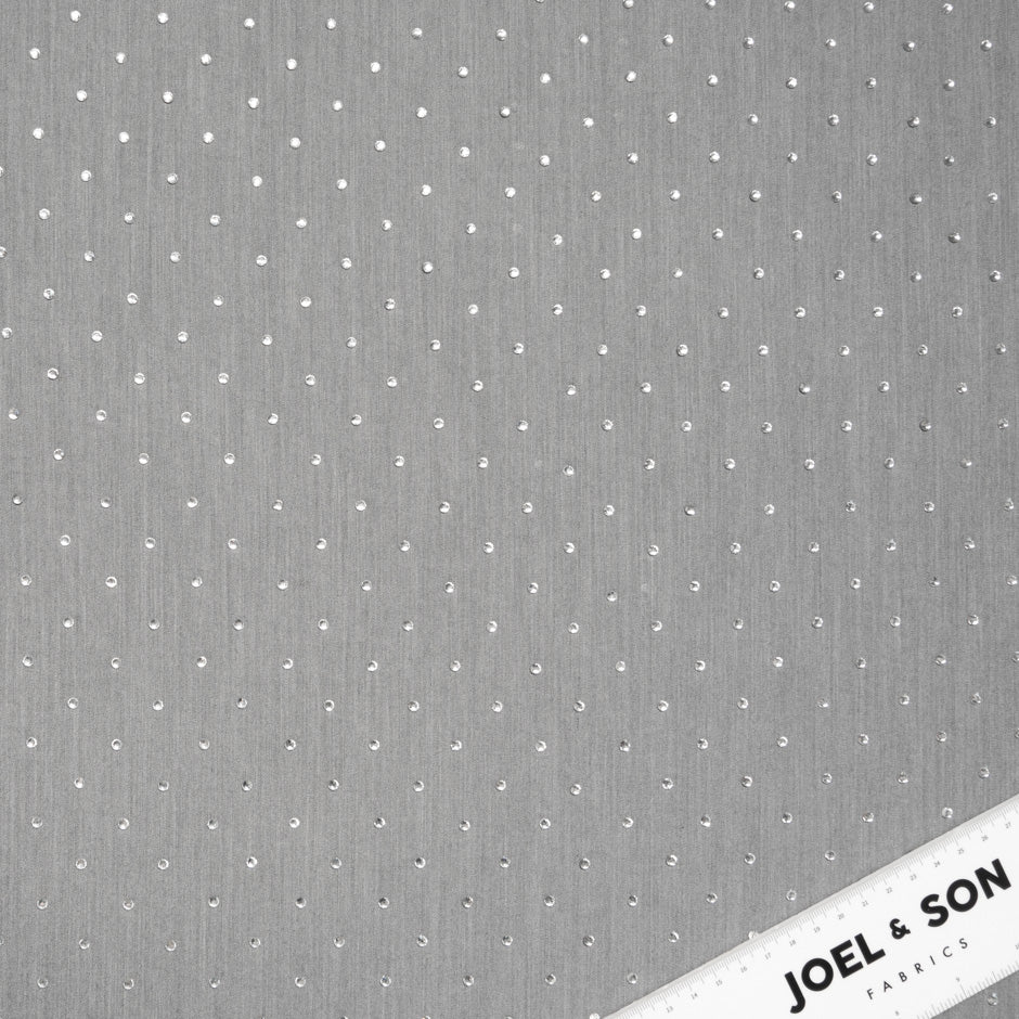 Clear Stoned Soft Grey Cotton Stretch Chambray