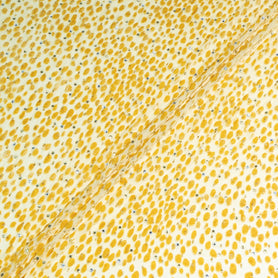Deep Yellow Spot & Stoned Devoré Silk
