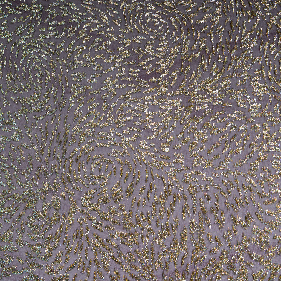 Bordeaux Metallic Chiffon