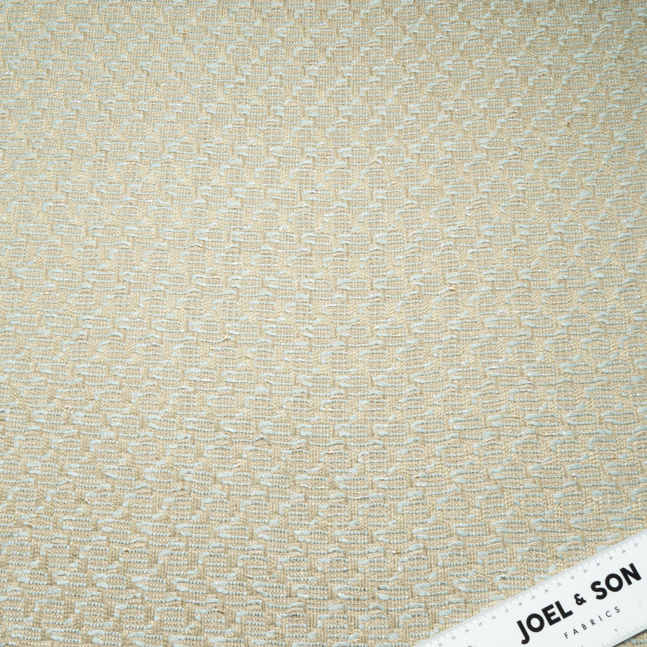 Sky Blue &  Beige Mixed Fibre Bouclé