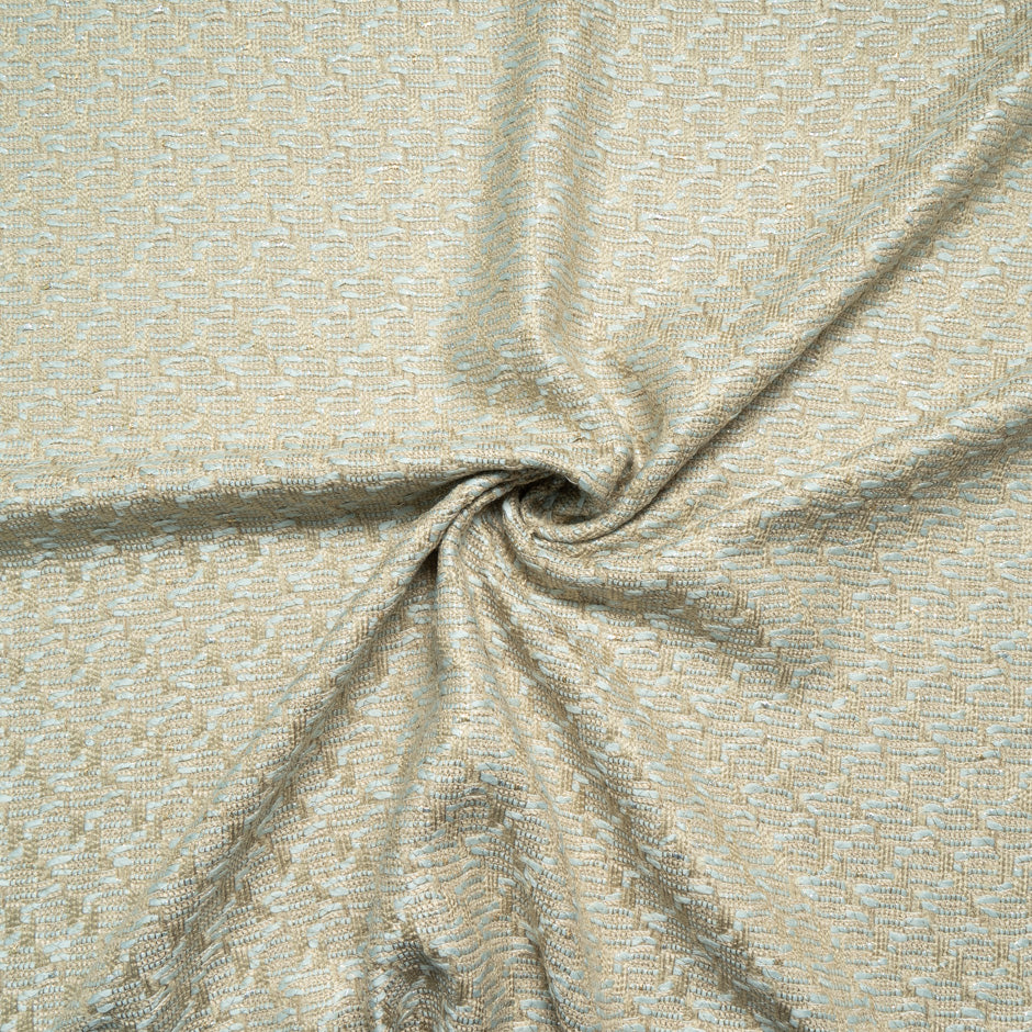 Sky Blue &  Beige Mixed Fibre Bouclé