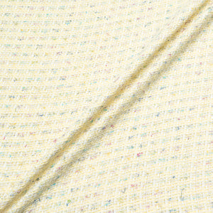 Multi Threaded Yellow Cotton Blend Bouclé