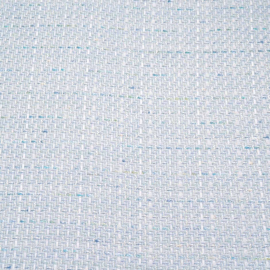 Baby Blue & White Woven Bouclé