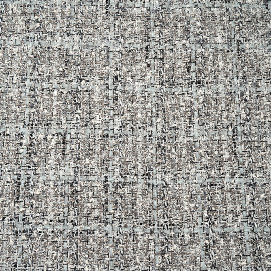 Grey Cotton Blend Woven Bouclé