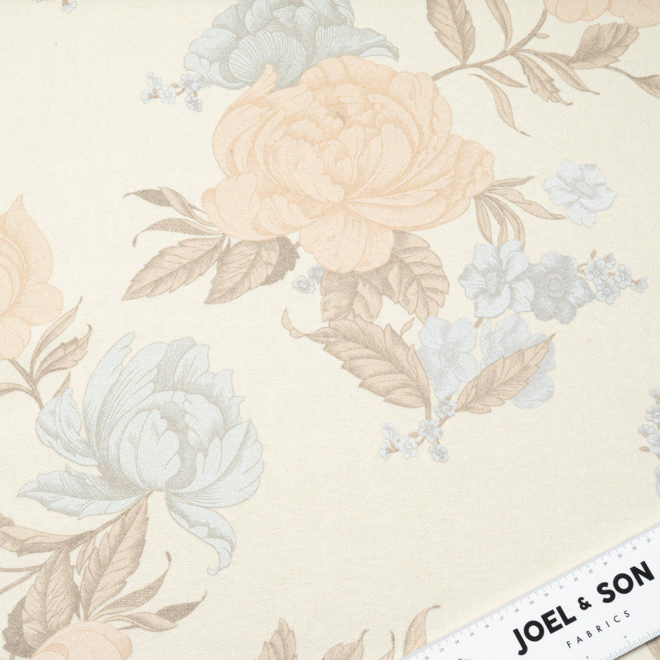 Floral Printed Double Faced Pure Wool