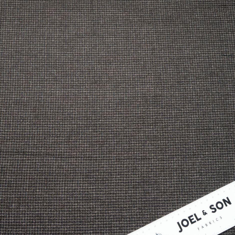 Black & Grey Dogtooth Wool & Cashmere Double Faced Suiting
