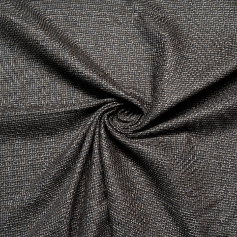 Black & Grey Dogtooth Wool & Cashmere Double Faced Suiting