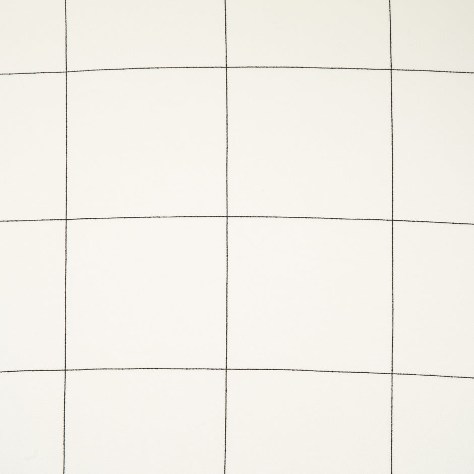 Ivory Checkered Wool & Cashmere Suiting