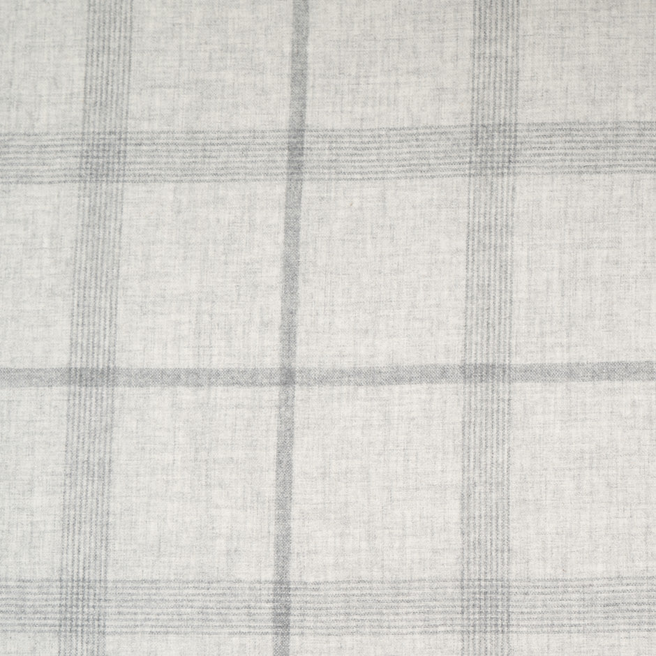 Soft Stone Grey Checkered Pure Wool