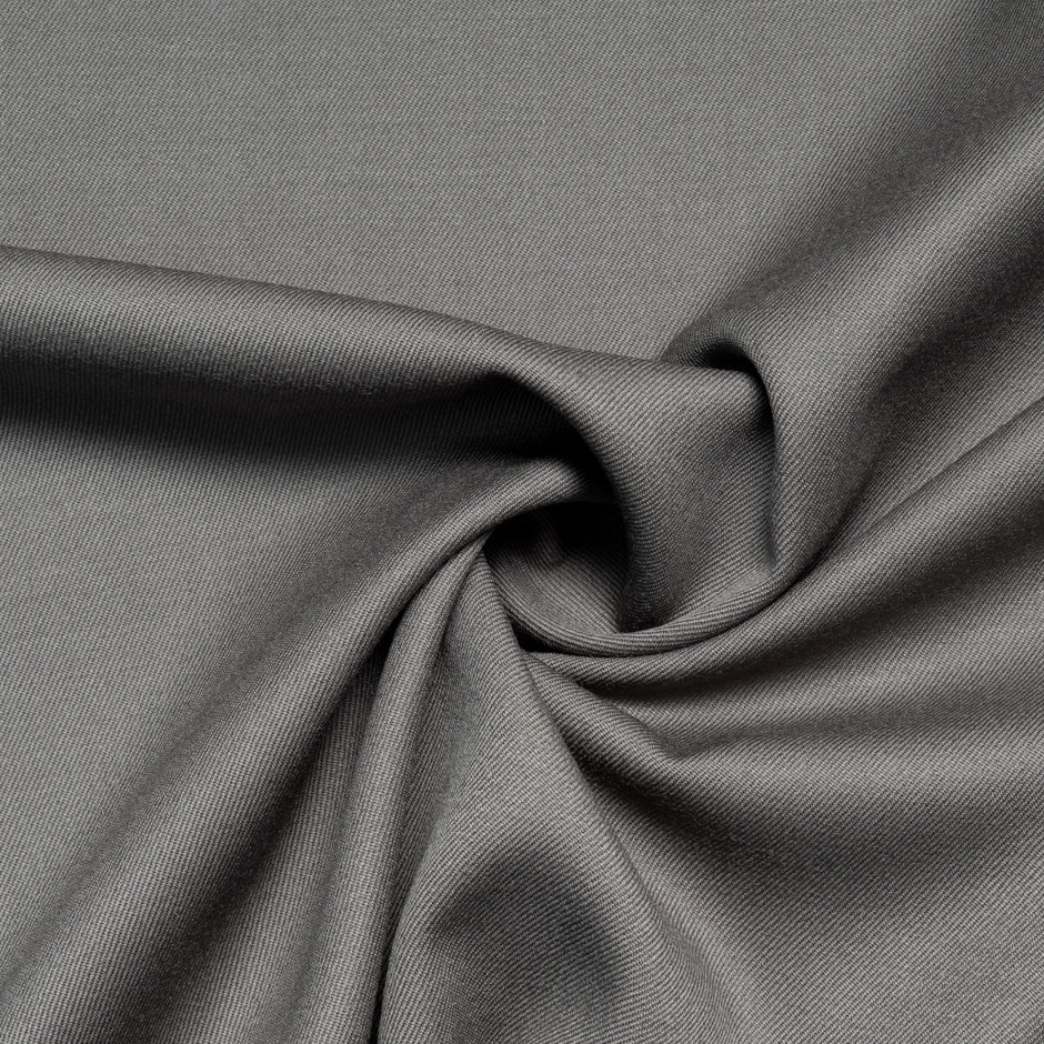 Slate Grey Pure Wool Gaberdine