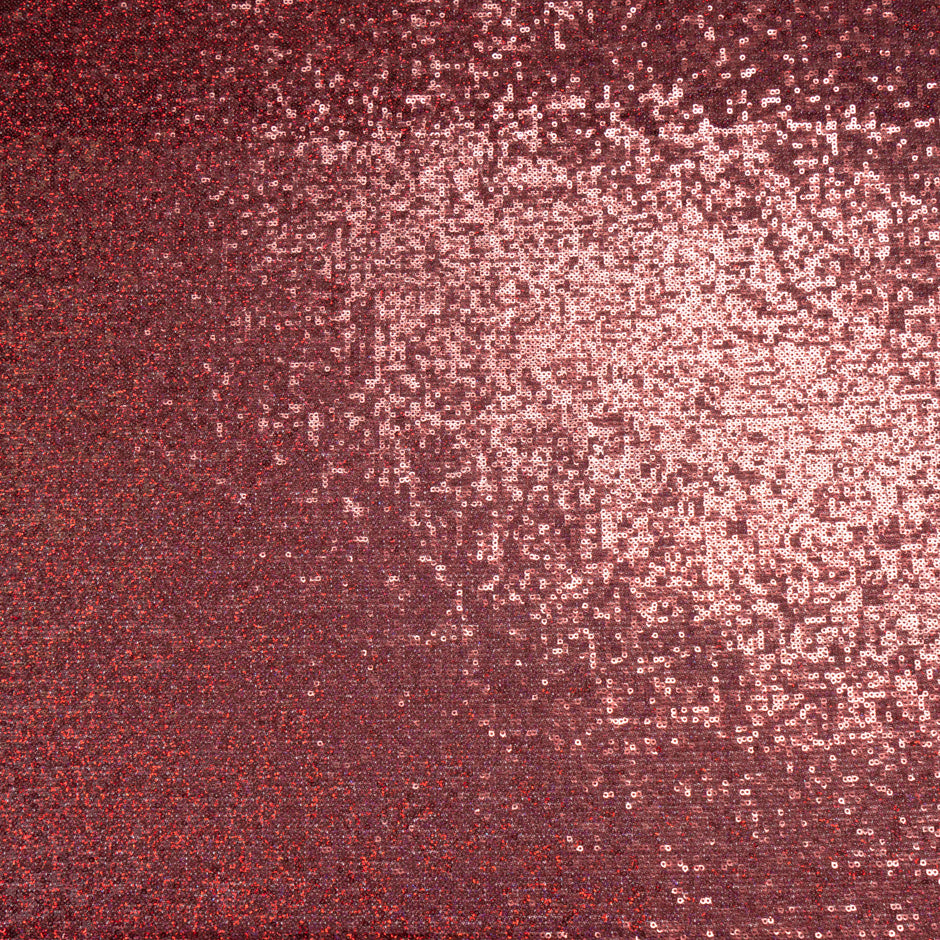 Dark Cherry Red Micro Sequinned Tulle