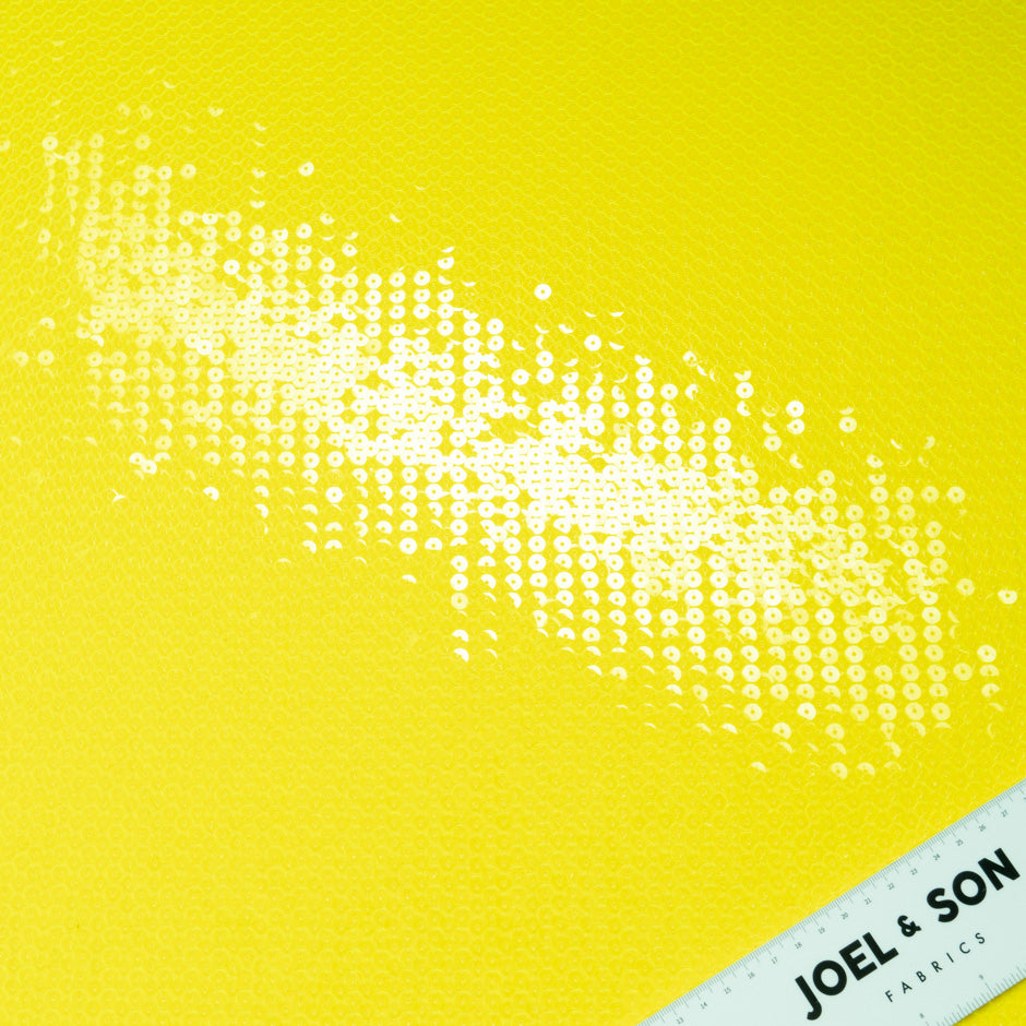 Canary Yellow All-Over Sequin Stretch Jersey