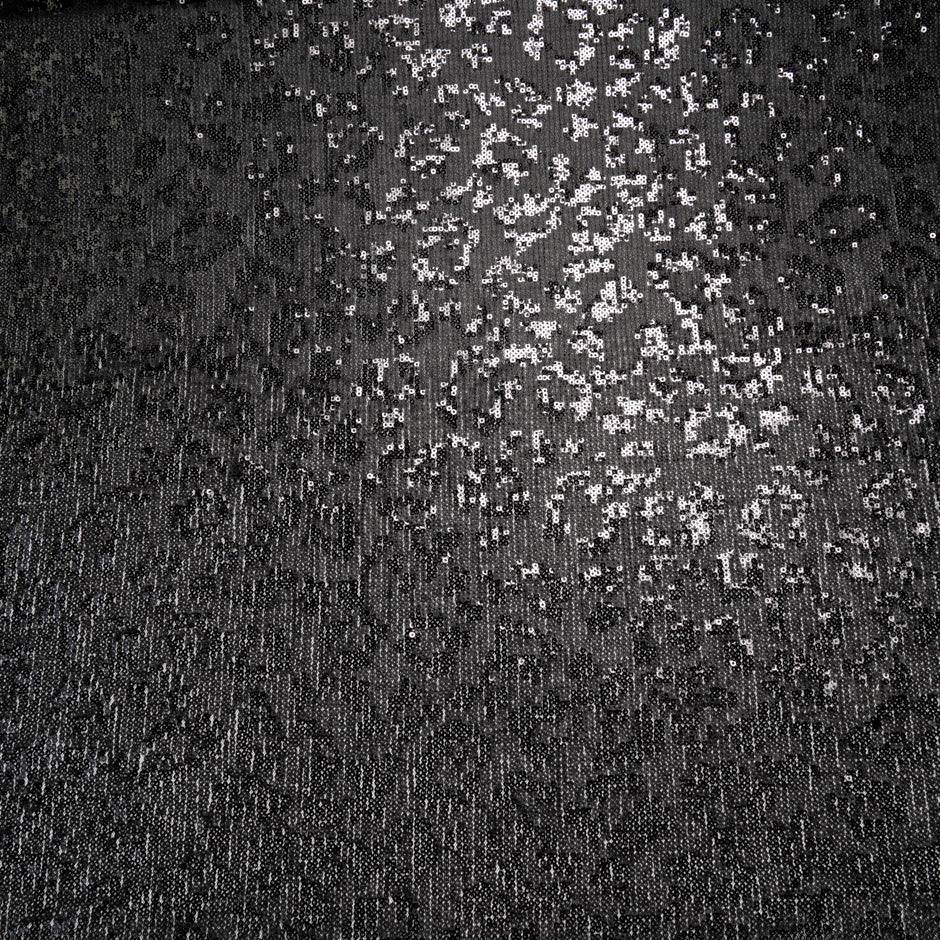 Black Animal Style Sequinned Tulle